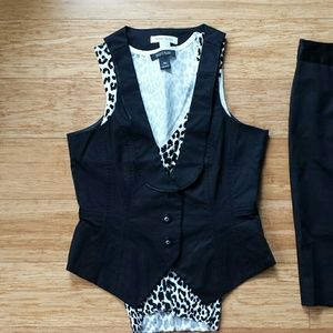 Pencil skirt, vest and tank.